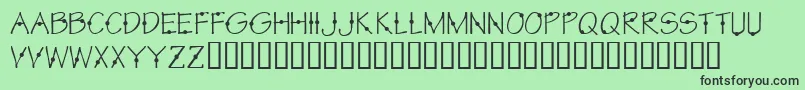 KrCirkle Font – Black Fonts on Green Background