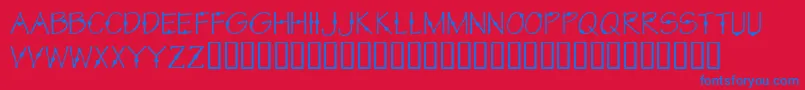KrCirkle Font – Blue Fonts on Red Background