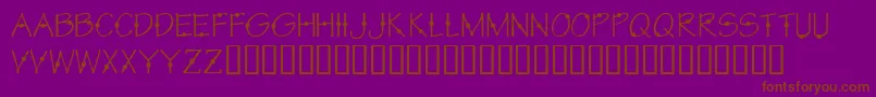 Шрифт KrCirkle – коричневые шрифты на фиолетовом фоне