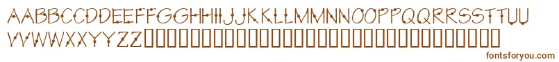 KrCirkle-Schriftart – Braune Schriften auf weißem Hintergrund