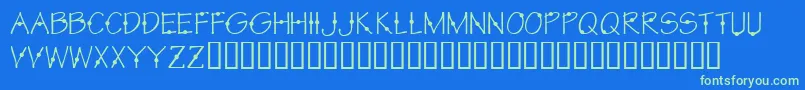 KrCirkle Font – Green Fonts on Blue Background