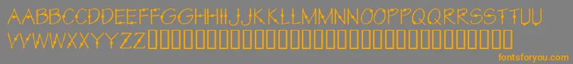 KrCirkle Font – Orange Fonts on Gray Background