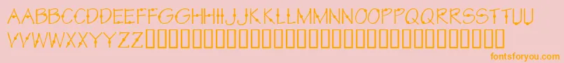 KrCirkle Font – Orange Fonts on Pink Background