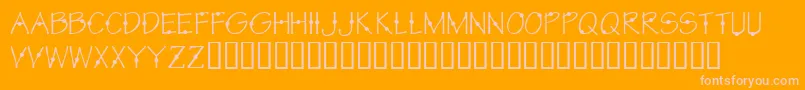 KrCirkle-Schriftart – Rosa Schriften auf orangefarbenem Hintergrund