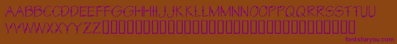 KrCirkle Font – Purple Fonts on Brown Background