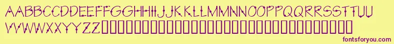 KrCirkle Font – Purple Fonts on Yellow Background