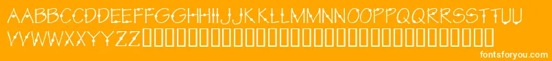 KrCirkle-Schriftart – Weiße Schriften auf orangefarbenem Hintergrund