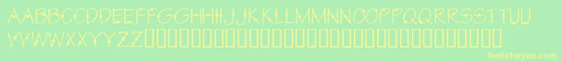 KrCirkle Font – Yellow Fonts on Green Background