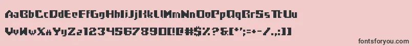 Police Frogotype – polices noires sur fond rose