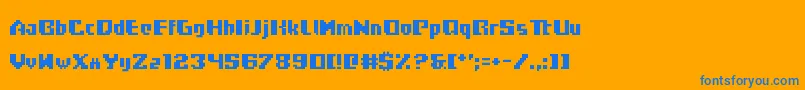 Frogotype Font – Blue Fonts on Orange Background