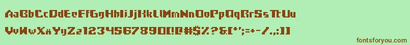 Frogotype Font – Brown Fonts on Green Background