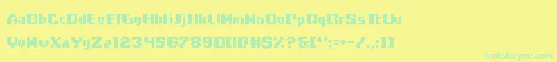 フォントFrogotype – 黄色い背景に緑の文字