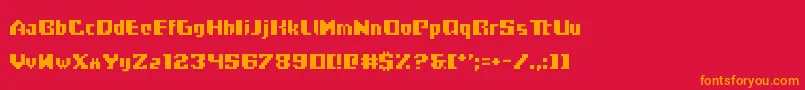Frogotype Font – Orange Fonts on Red Background
