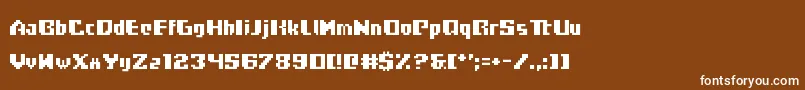 フォントFrogotype – 茶色の背景に白い文字