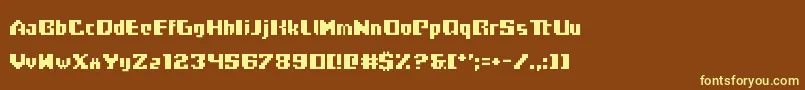 Frogotype Font – Yellow Fonts on Brown Background