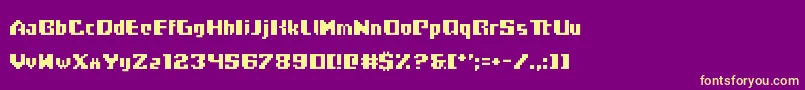Frogotype Font – Yellow Fonts on Purple Background