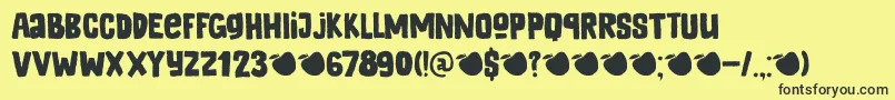 DkAppelstroop Font – Black Fonts on Yellow Background