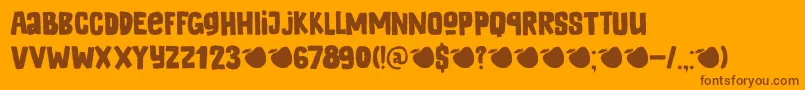 DkAppelstroop Font – Brown Fonts on Orange Background