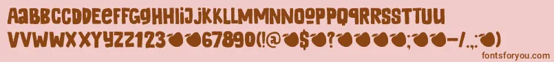 DkAppelstroop Font – Brown Fonts on Pink Background
