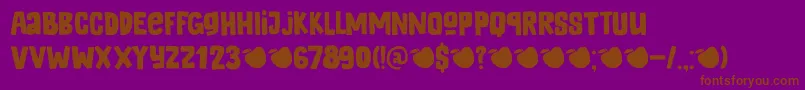 Шрифт DkAppelstroop – коричневые шрифты на фиолетовом фоне