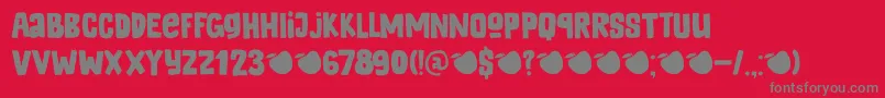 DkAppelstroop Font – Gray Fonts on Red Background
