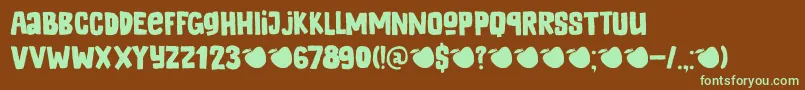 DkAppelstroop Font – Green Fonts on Brown Background