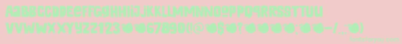 DkAppelstroop Font – Green Fonts on Pink Background