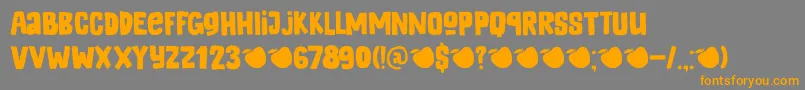 DkAppelstroop Font – Orange Fonts on Gray Background