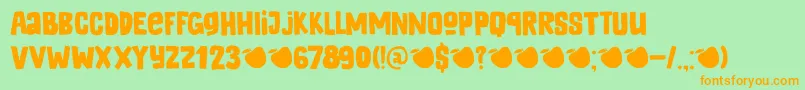 DkAppelstroop Font – Orange Fonts on Green Background