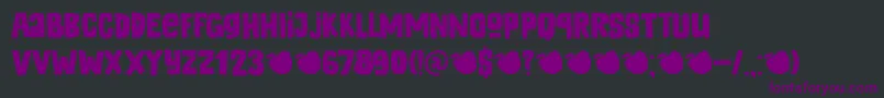 DkAppelstroop Font – Purple Fonts on Black Background