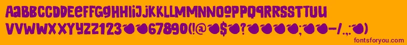 DkAppelstroop Font – Purple Fonts on Orange Background