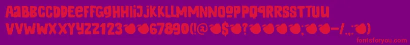 DkAppelstroop Font – Red Fonts on Purple Background