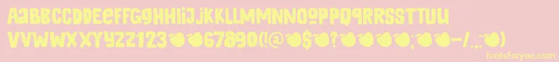 DkAppelstroop Font – Yellow Fonts on Pink Background