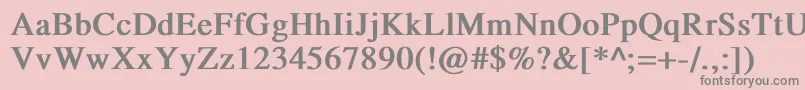 フォントTempofontBold – ピンクの背景に灰色の文字