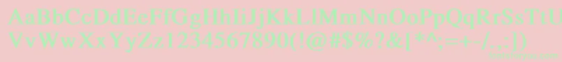 TempofontBold-Schriftart – Grüne Schriften auf rosa Hintergrund