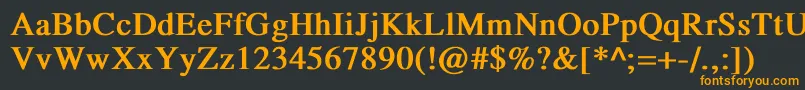 フォントTempofontBold – 黒い背景にオレンジの文字