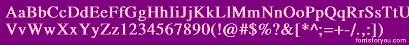 TempofontBold Font – Pink Fonts on Purple Background