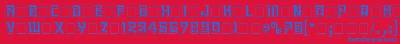 BaguetDisplayCapsSsi Font – Blue Fonts on Red Background