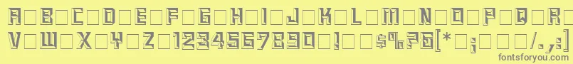 BaguetDisplayCapsSsi Font – Gray Fonts on Yellow Background