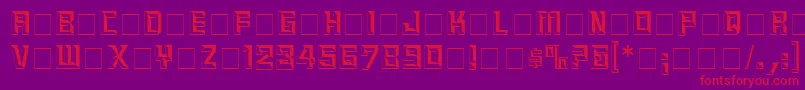 BaguetDisplayCapsSsi Font – Red Fonts on Purple Background