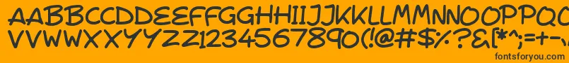 Шрифт VeggieSeedlings – чёрные шрифты на оранжевом фоне