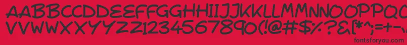 VeggieSeedlings Font – Black Fonts on Red Background