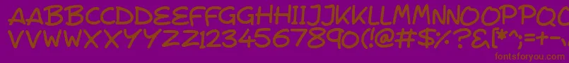 VeggieSeedlings Font – Brown Fonts on Purple Background