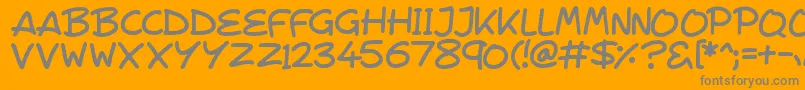 VeggieSeedlings Font – Gray Fonts on Orange Background