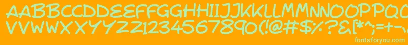 VeggieSeedlings Font – Green Fonts on Orange Background