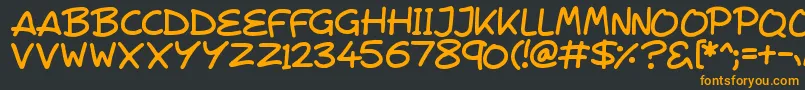 Шрифт VeggieSeedlings – оранжевые шрифты на чёрном фоне