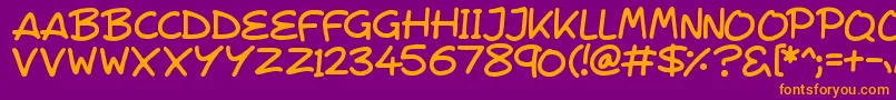 VeggieSeedlings Font – Orange Fonts on Purple Background