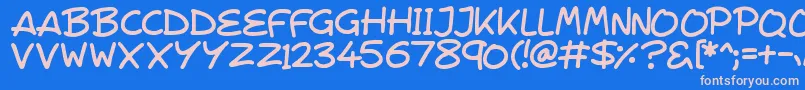Шрифт VeggieSeedlings – розовые шрифты на синем фоне