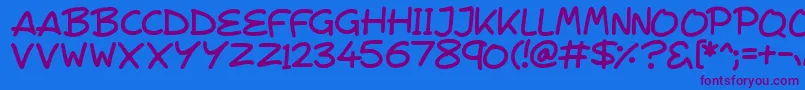 VeggieSeedlings Font – Purple Fonts on Blue Background