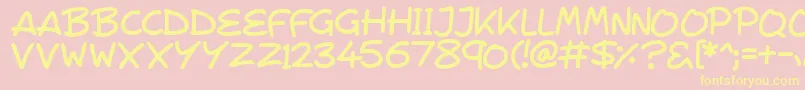 VeggieSeedlings Font – Yellow Fonts on Pink Background